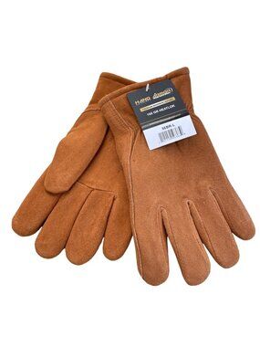 Hand Armor Gloves Large Premium Deerskin Leather 100GR Heatlok Brown Orange NEW